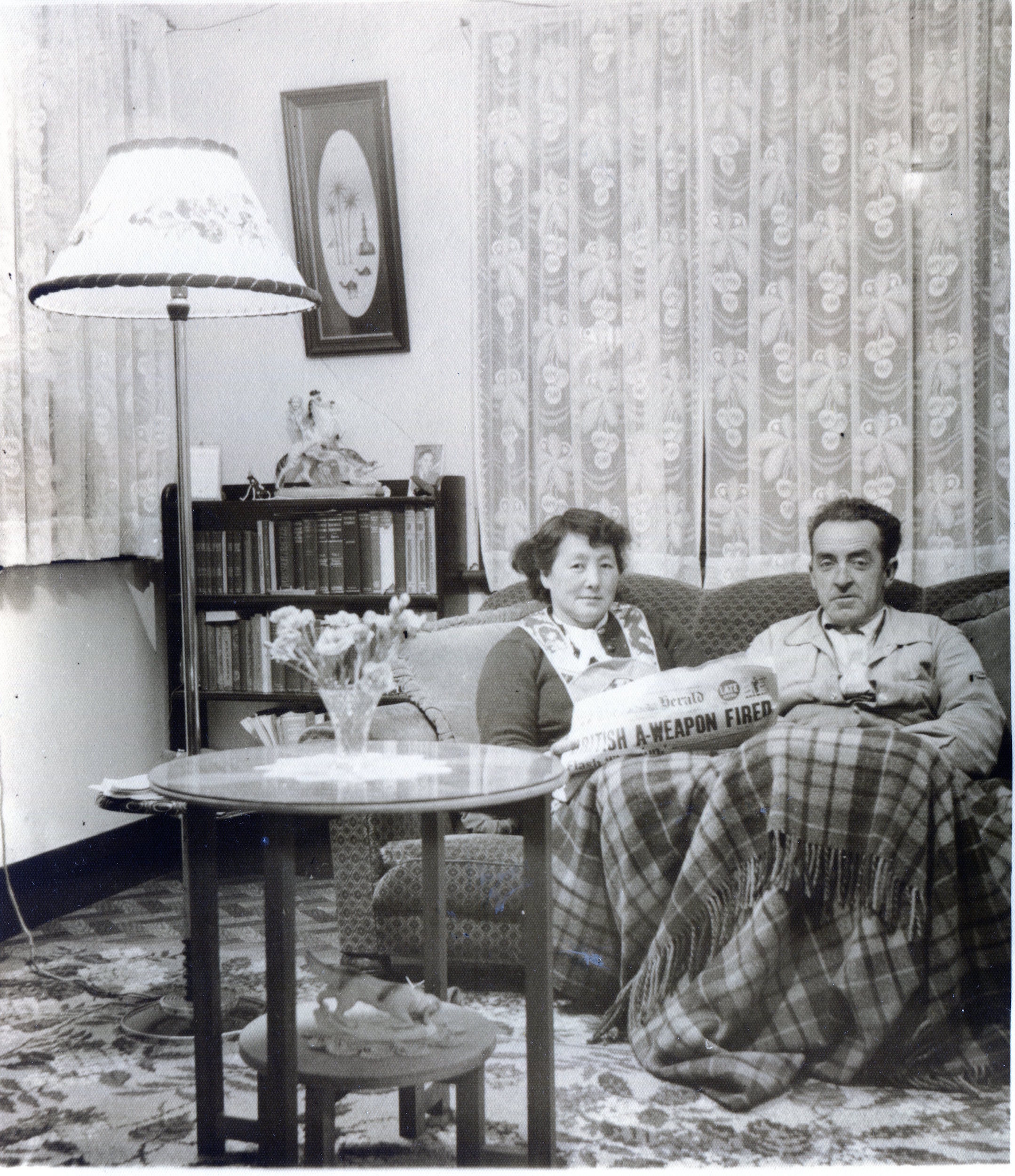 Woman and man sitting